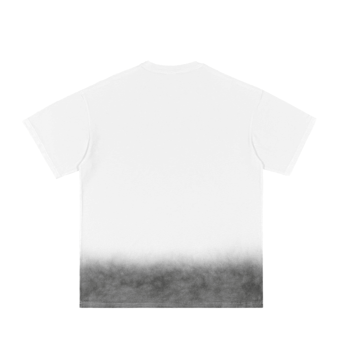 White Vintage Washed “SNOW FOG” T-Shirt - 250 GSM