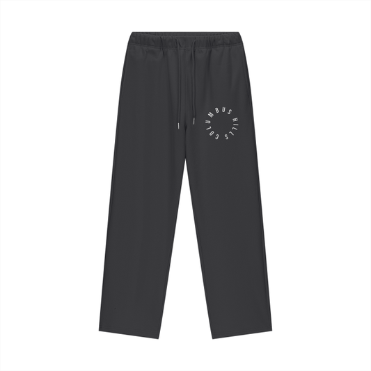 Fleece Lined Straight Leg Pants “ninja blk” - 460 GSM