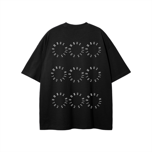 Streetwear Unisex Solid Color Loose Fit “jet black scan” T-Shirt