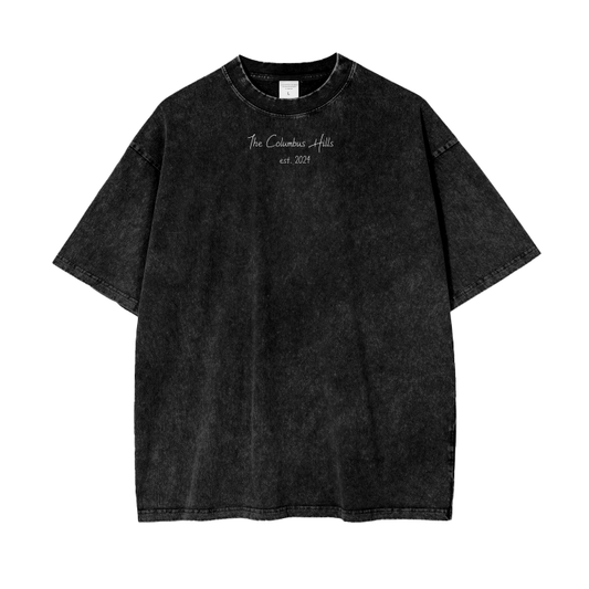 Acid Wash Oversize T-Shirt “EST 2024”- 250 GSM