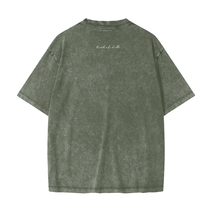 American Vintage Waxed Dyed “american pine” Heavyweight 100% Cotton T-Shirt