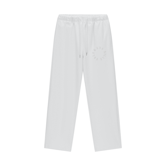 Fleece Lined Straight Leg Pants “ninja wht”- 460 GSM